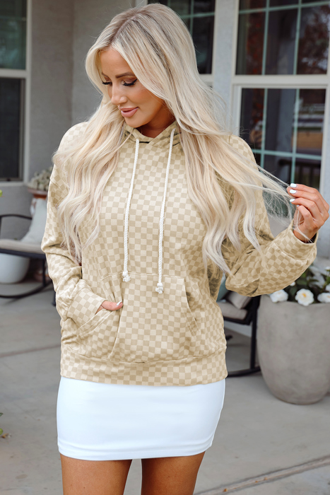 Harper Print Kangaroo Drawstring Hoodie