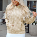  Harper Print Kangaroo Drawstring Hoodie