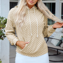  Harper Print Kangaroo Drawstring Hoodie