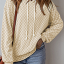  Harper Print Kangaroo Drawstring Hoodie