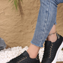  Harper Quilted Lace Up Sneakers