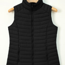 Black XXL Harper Quilted Zipped Puffer Vest