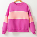 Sachet Pink Large Harper Shoulder Ribbed Trim Sweatshirt