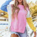  Harper Side Slits Crewneck Sweatshirt