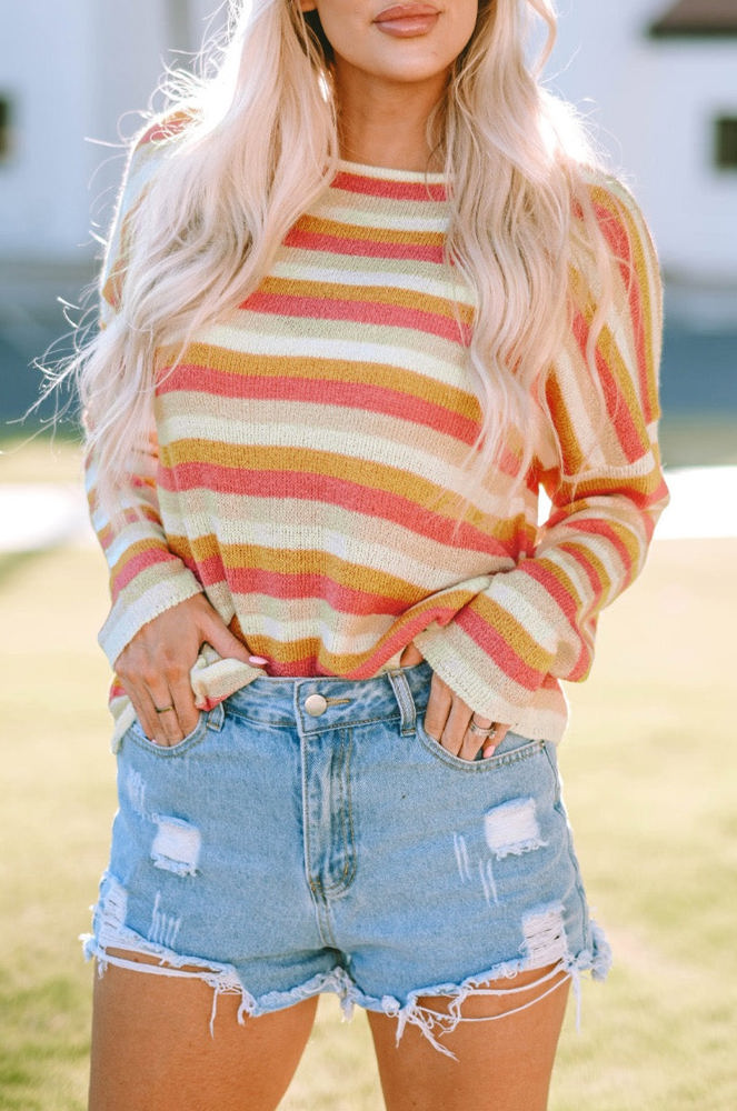 Harper Stripe Long Sleeve Knitted Sweater