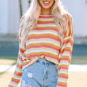  Harper Stripe Long Sleeve Knitted Sweater