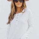 Black XXL Harper Waffle Knit Henley Top