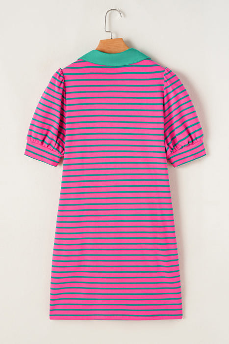 Hattie Stripe Collared T-Shirt Dress