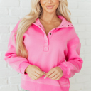 Bright Pink Medium Haven Stand Drop Shoulder Sweatshirt