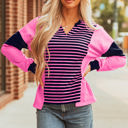  Haven Stripe Loose Fit Long Sleeve Top