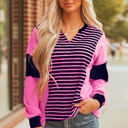  Haven Stripe Loose Fit Long Sleeve Top