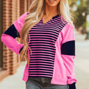  Haven Stripe Loose Fit Long Sleeve Top