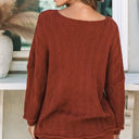  Hayden Textured Crew Neck Loose Sweater