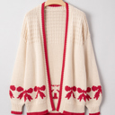 Apricot Medium Hazel Open Front Baggy Cardigan