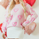  Heart Bubble Baggy Sweater