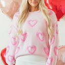  Heart Bubble Baggy Sweater