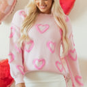  Heart Bubble Baggy Sweater