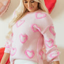  Heart Bubble Baggy Sweater