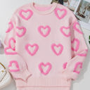  Heart Bubble Baggy Sweater