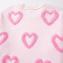  Heart Bubble Baggy Sweater