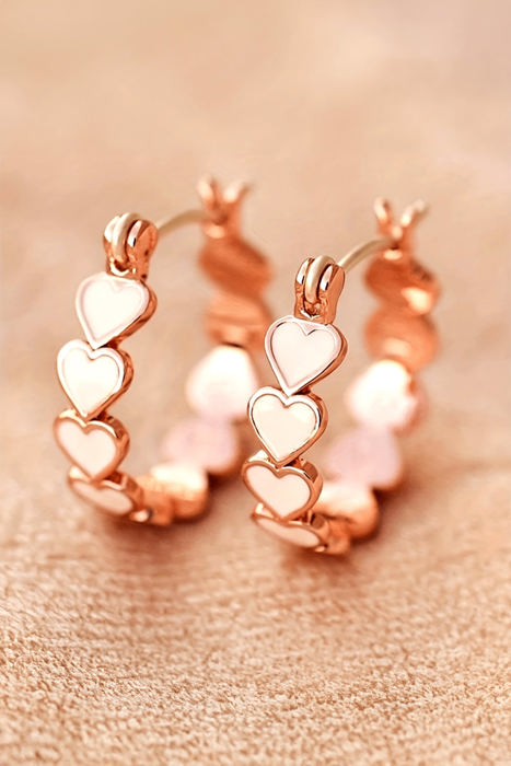 Heart Shape Small Hook Earrings