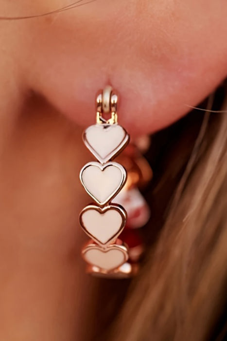 Heart Shape Small Hook Earrings