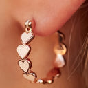 White Heart Shape Small Hook Earrings