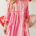  Heidi Bowknot Striped Shirt Dress