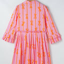  Heidi Bowknot Striped Shirt Dress