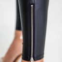  Heidi Faux Leather Zipped Detail Leggings