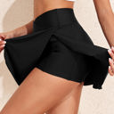  Helen Pocketed Crossover High Waist Swim Skort