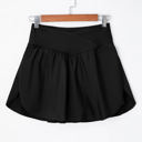  Helen Pocketed Crossover High Waist Swim Skort