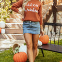  Hello Pumpkin Graphic Sweater