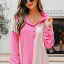  Hollievi Patchwork Hooded Oversize Pullover