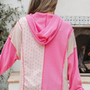  Hollievi Patchwork Hooded Oversize Pullover