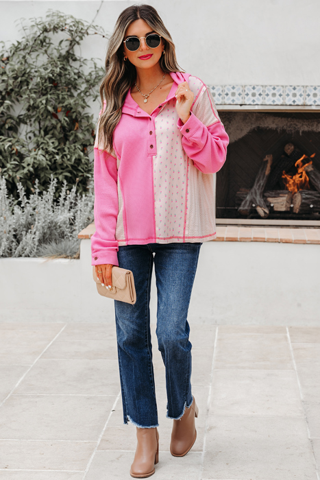 Hollievi Patchwork Hooded Oversize Pullover