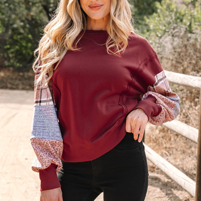 Hollihanna Sleeve Raw Seam Sweatshirt
