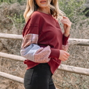  Hollihanna Sleeve Raw Seam Sweatshirt