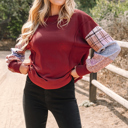  Hollihanna Sleeve Raw Seam Sweatshirt