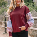  Hollihanna Sleeve Raw Seam Sweatshirt