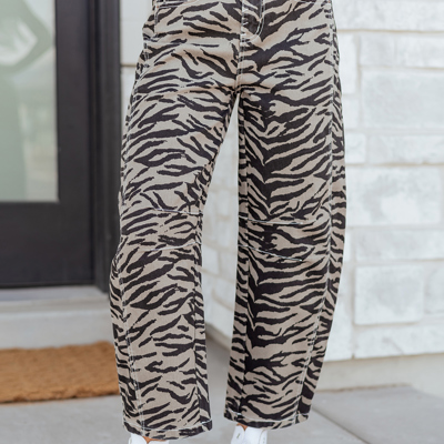 Hunter Printed Wide Leg Jeans