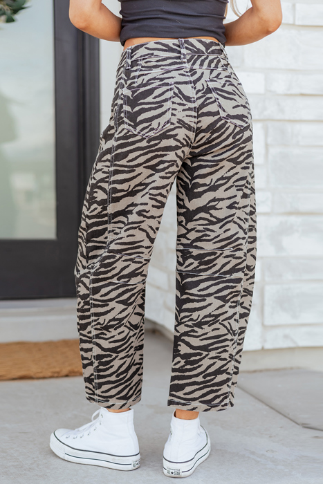 Hunter Printed Wide Leg Jeans
