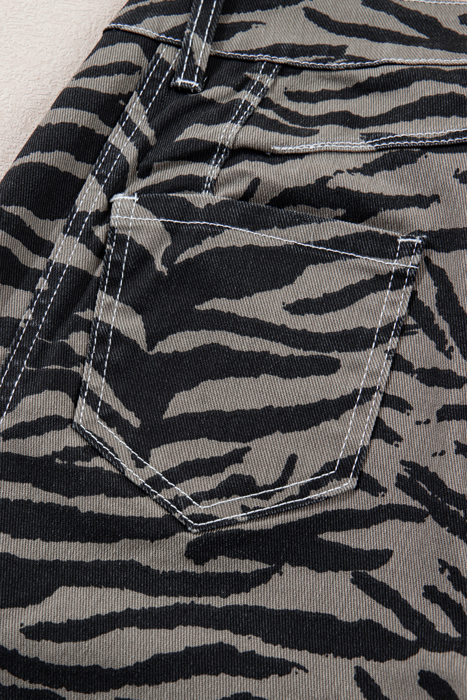 Hunter Printed Wide Leg Jeans