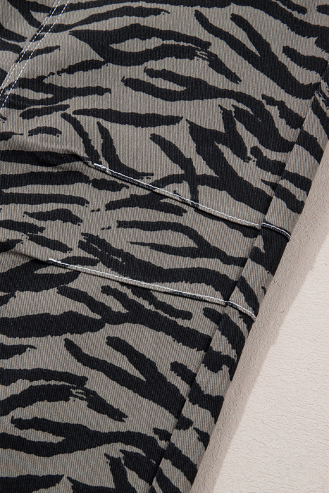 Hunter Printed Wide Leg Jeans