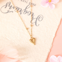 Gold Inaya alloy Puffed Heart Necklace