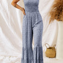  Indie Smocked Bodice Wide Leg Floral Jumpsuit