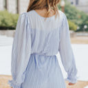  Irene Pleated Ruffled Tie Waist Buttons V Neck Romper