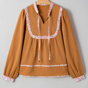  Iridora Long Puff Sleeve Blouse