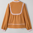  Iridora Long Puff Sleeve Blouse
