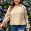 Parchment 1X Iris Notched Raw Edge PLUS Jumper